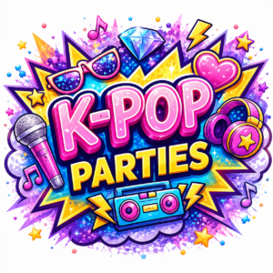 K-pop party clickable logo
