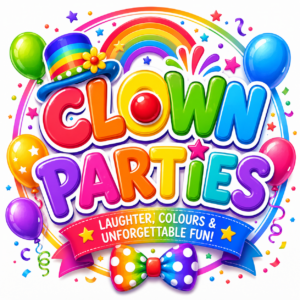 clown parties clockable logo
