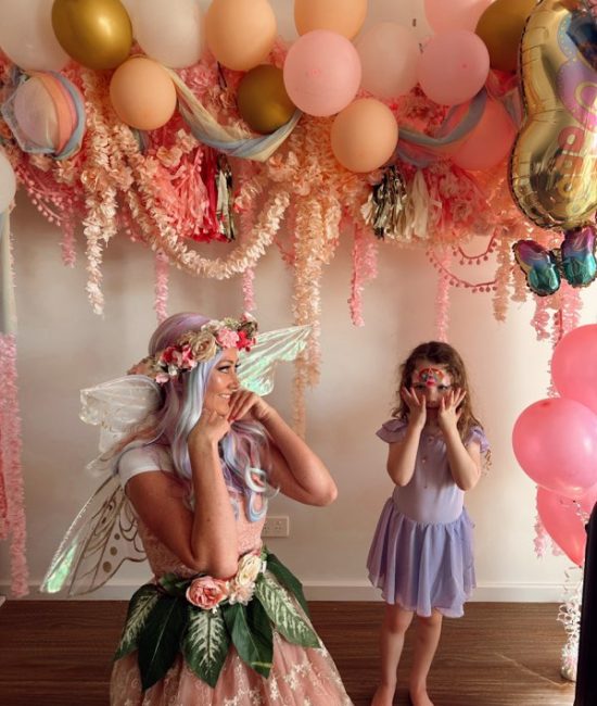 Cute photo of fairy with birthday child